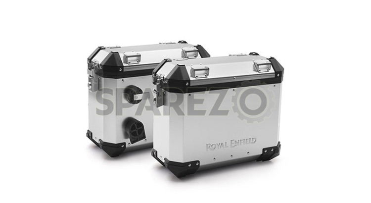 Genuine Royal Enfield Himalayan Aluminium Panniers Silver - SPAREZO